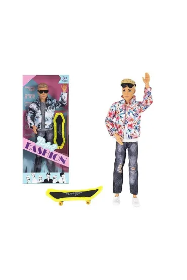 Lalka ch�opiec z deskorolk� 29cm Adar