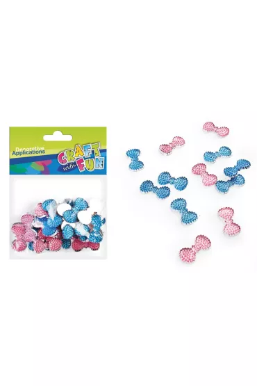 Craft with Fun Ozdoba dekoracyjna kryszta�ki kokarda 30 szt.