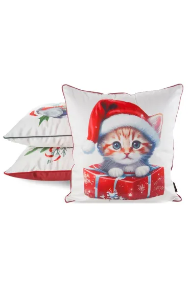 Eurofirany Poszewka �wi�teczna 175 45x45 cm kotek