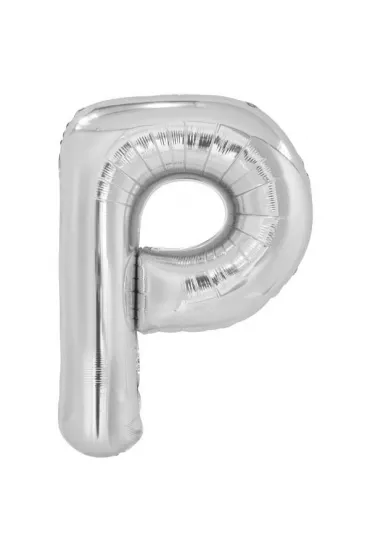 Amscan Balon foliowy litera P srebrna 60,5x86cm
