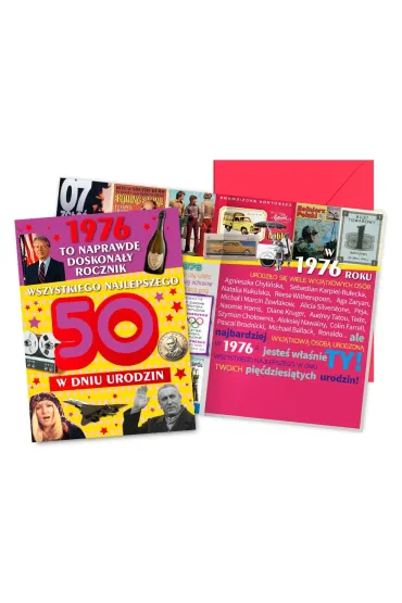 Kukartka Karnet Urodziny 50