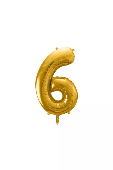 PartyDeco Balon foliowy 6 z�oty 86cm
