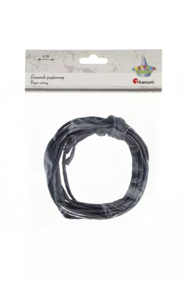 Titanum Sznurek papierowy czarny 5m