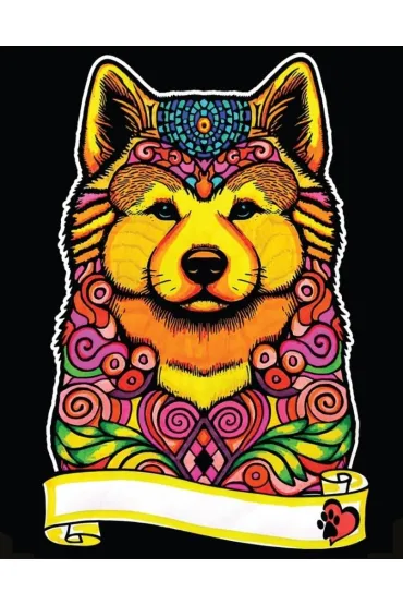 Kolorowanka Welwetowa A4 Akita inu