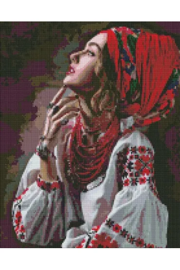 Diamentowa mozaika - Kwiaty-gwiazdki 40x50cm