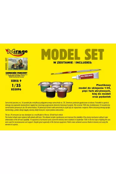 Mirage zest.d/sklej.Samoch�d pancerny wz34 835096 Mirage Hobby