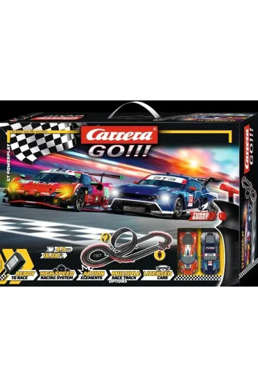 Carrera GO! GT Powerplay – Set Pista Slot 4,9 M Con Ford Mustang GT3 E Ferrari 296 GT3