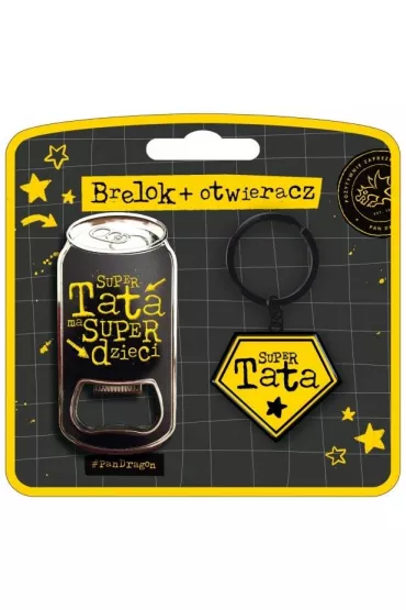 Zestaw brelok + otwieracz super Tata ma super dzieci