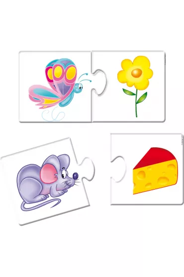 Puzzle edukacyjne Zwierzaki i ich przysmaki Adamigo - Julia Pogorzelska 