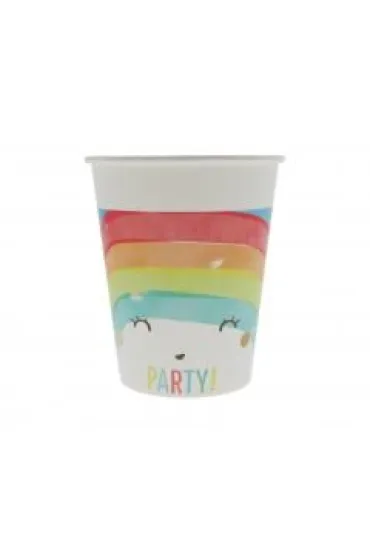 Godan Kubeczki papierowe Rainbow Party 200ml 8 szt.