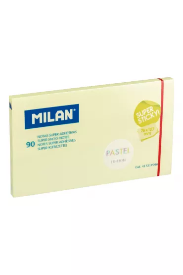 Milan Karteczki samoprzylepne Super Sticky Pastel ��te 127 x 76 mm 90 kartek 90 szt.