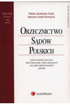 Orzecznictwo Sdw Polskich 5/2014