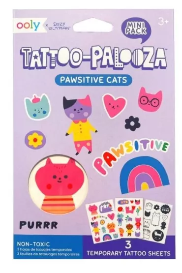 Tatua�e zmywalne mini Tattoo Palooza - Koty Ooly
