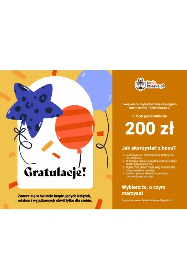 e-Bon Karta Podarunkowa Gratulacje 200 z� TaniaKsiazka.pl