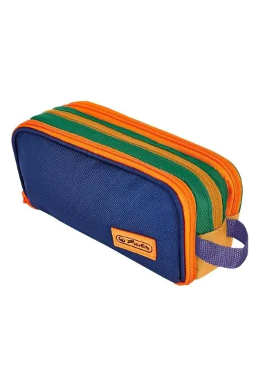 Pi�rnik kosmetyczka potr�jny neon/granat HERLITZ