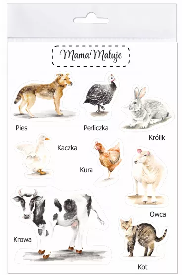 Mama Maluje Naklejki du�e Zwierz�ta wiejskie 1