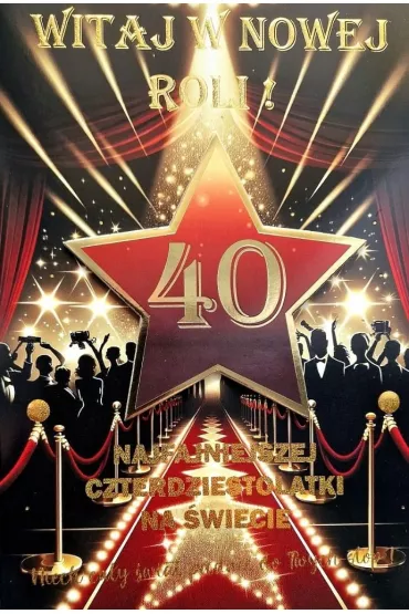 Yeku Karnet Urodziny 40 4K