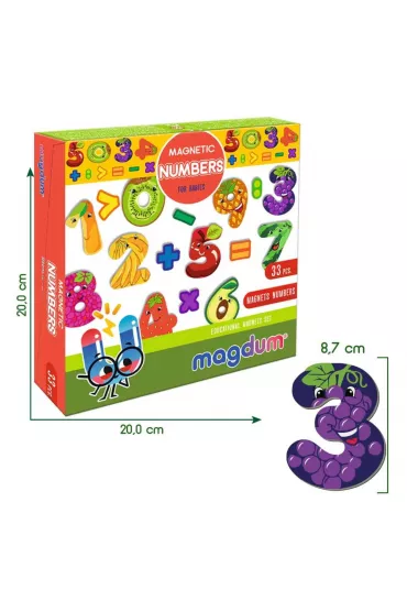 Magnesy nauka liczenia owoce