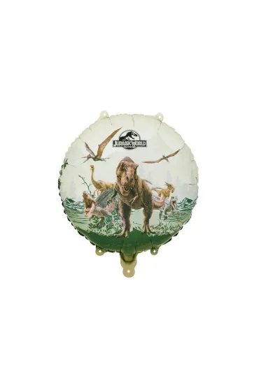 PartyDeco Balon foliowy pastylka Jurassic World 35x35cm