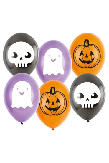 Amscan Balony lateksowe Hallo-ween Friends 6 szt.
