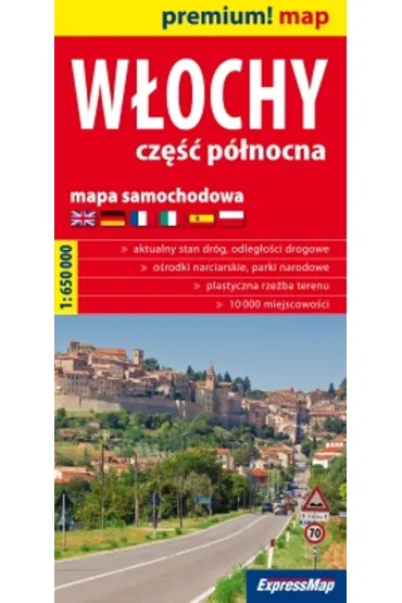 W�ochy cz�� p�nocna mapa samochodowa 1:650 000