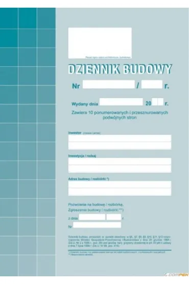 Michalczyk i Prokop Dziennik budowy A4