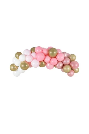 Girlanda balonowa rowa 200cm 60szt