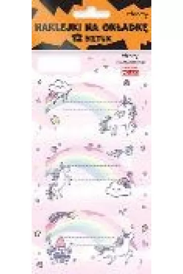 Henry Naklejki na zeszyty - Unicorn t�cza 12 szt.