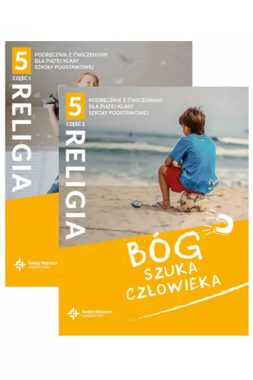 Pakiet: B�g szuka cz�owieka 5. Podr�cznik z �wiczeniami do religii dla 5 klasy szko�y podstawowej. Cz�� 1-2