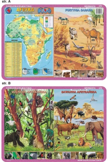 Visual System Podk�adka edukacyjna. Afryka, zwierz�ta Sahary
