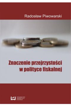 eBook Znaczenie przejrzystoci w polityce fiskalnej pdf