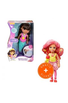 Dora Magiczna pywaczka Syrenka + Chelsea GRATIS Mattel