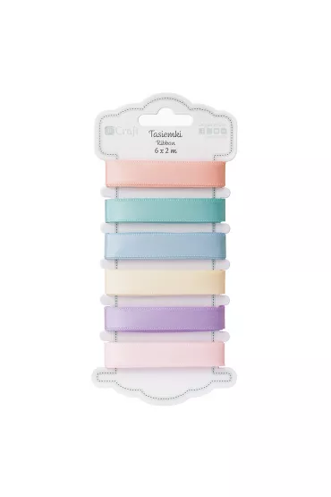 dpCraft Tasiemki satynowe pastelowe 6 x 2m