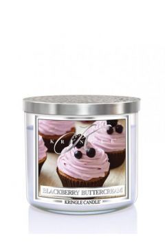 Kringle Candle wieca zapachowa z trzema knotami Blackberry Buttercream Zen 411 g