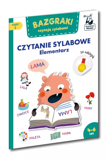 Bazgraki czytaj sylabami. Czytanie sylabowe. Elementarz. Kapitan Nauka - Katarzyna Urbaniak, Robert Jasiski, Zuzanna  Osuchowska
