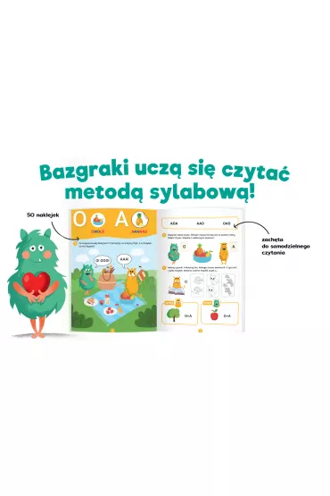Bazgraki czytaj sylabami. Czytanie sylabowe. Elementarz. Kapitan Nauka - Katarzyna Urbaniak, Robert Jasiski, Zuzanna  Osuchowska