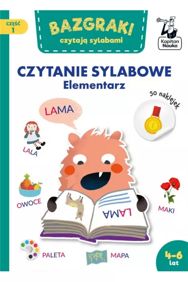 Bazgraki czytaj sylabami. Czytanie sylabowe. Elementarz. Kapitan Nauka - Katarzyna Urbaniak, Robert Jasiski, Zuzanna  Osuchowska