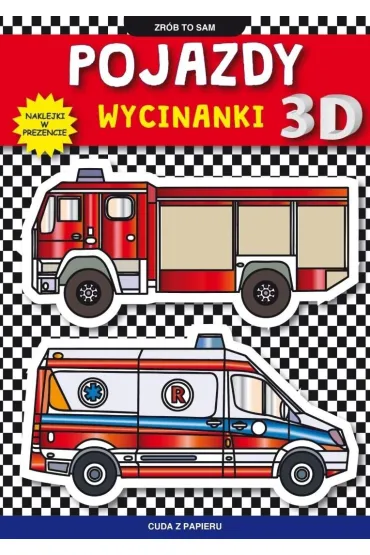 Pojazdy. Wycinanki 3D. Naklejki w prezencie - Krzysztof Tonder