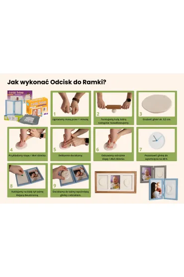 Opera tech Ramka potr�jna z glink� Odcisk bobasa szara (nowa)