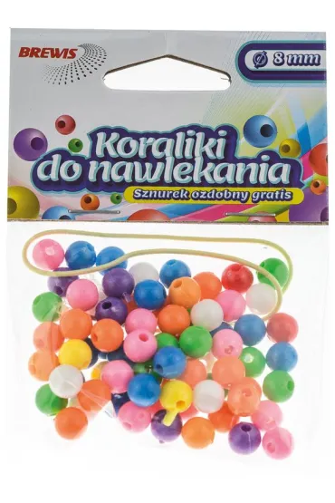 Koraliki do nawlekania + sznurek ozdobny Brewis