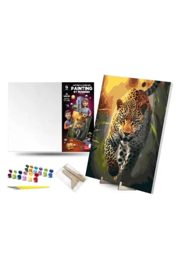 Qbee Malowanie po numerach - Wdzi�ku drapie�nika 40x50cm