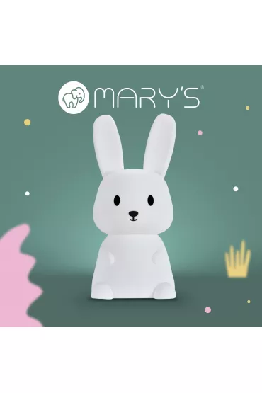 Marys Lampka nocna silikon Led RGB USB Zaj�c bia�y 14x14x30 ECO LIGHT MW20792