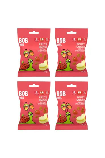 Bob Snail �elki jab�ko-truskawka roll zestaw 4 x 40 g