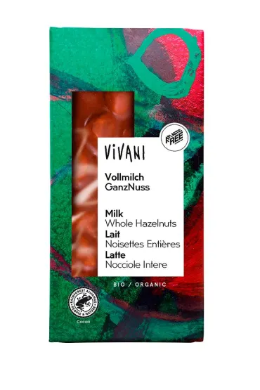 Vivani Czekolada mleczna z ca�ymi orzechami 100 g Bio