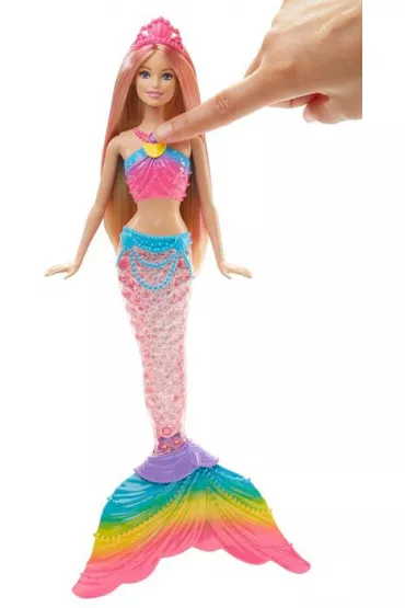 Barbie Barbie T�czowa Syrenka Lalka DHC40 Mattel