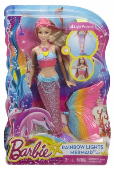 Barbie Barbie T�czowa Syrenka Lalka DHC40 Mattel