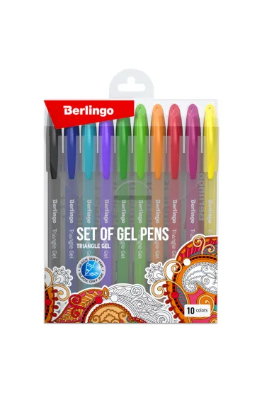 D�ugopisy �elowe Berlingo Triangle Gel 10 kolor�w