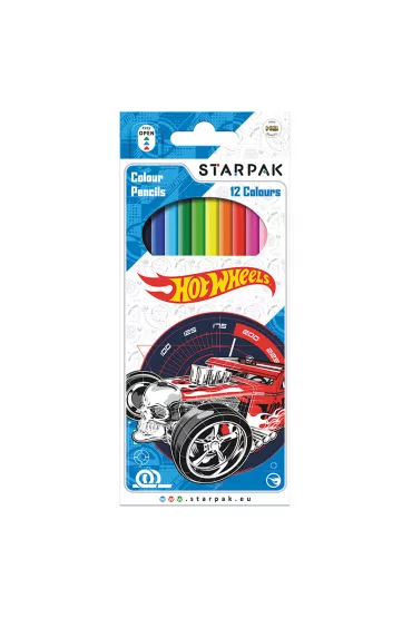 Starpak Kredki o��wkowe Hot Wheels 12 kolor�w