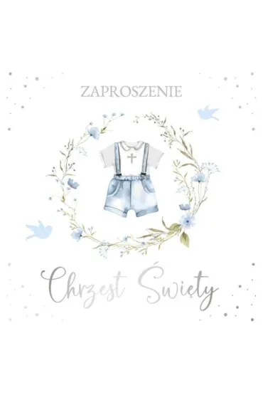 Armin Style ZAPROSZENIE CHRZEST 130X130 Z KOP AS ZP-104 OP10