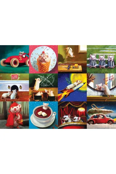 Puzzle 1000 el. �mieszne myszy Eurographics